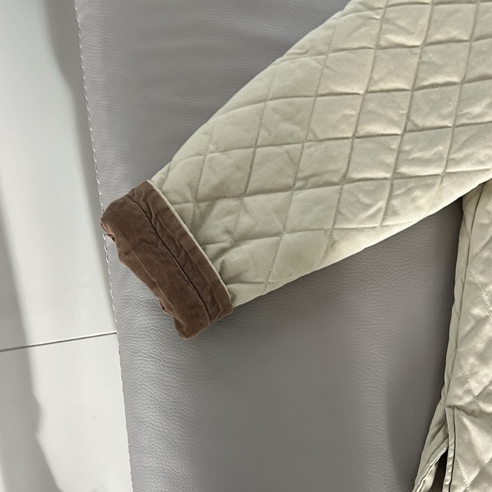 Lilly Pulitzer beige quilted jacket Size Medium M - Picture 7 of 12